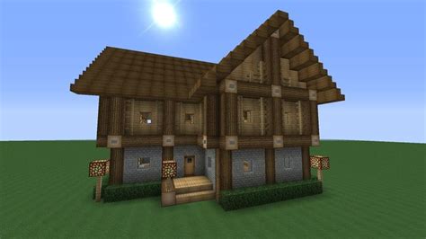 Detailed Advanced 2 Story Wooden House Minecraft Tutorial Minecraft
