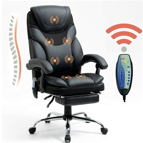 massage office chair reclining office chair with footrest high back executive office chair