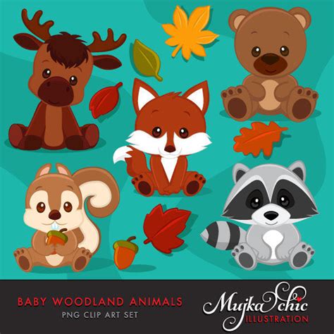 Baby Woodland Animals Clipart Fall Mujka Cliparts