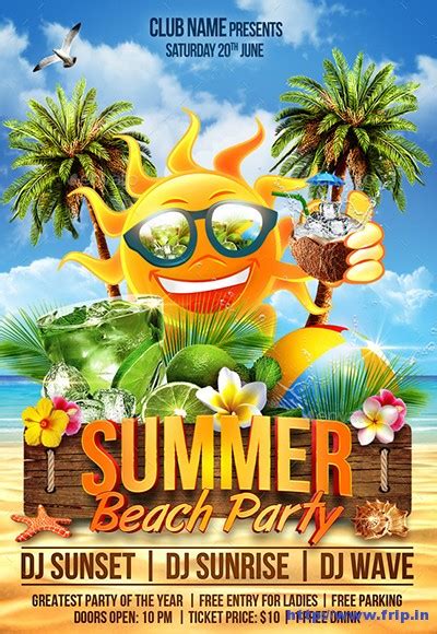 55 Best Summer Beach Flyer Print Templates 2015