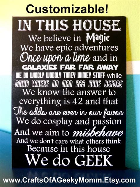 In This House We Do Geek By Craftsofageekymommy On Etsy