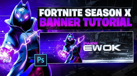 Tutorial How To Make A Crazy Fortnite Season 10 Banner In Photoshop 🎨