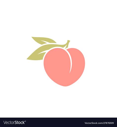 Peach Logo Royalty Free Vector Image Vectorstock