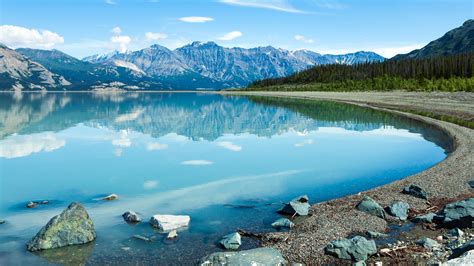 Canada Kluane Lake Yukon Landscape Mountain Wallpapers Hd Desktop