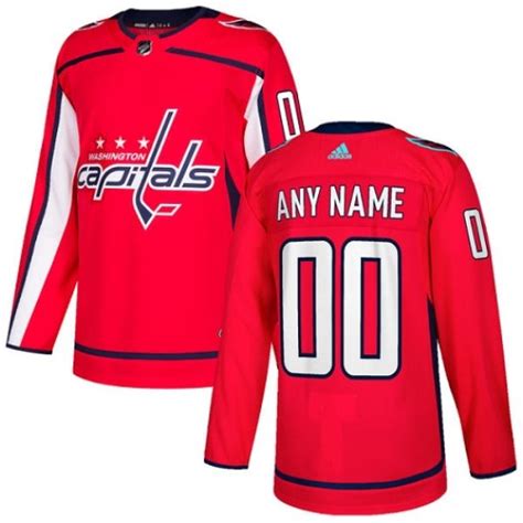 Adidas Washington Capitals Youth Custom Authentic Red Home Nhl Jersey