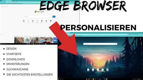 Edge Browser Personalisieren Startseite Downloads Erweiterungen
