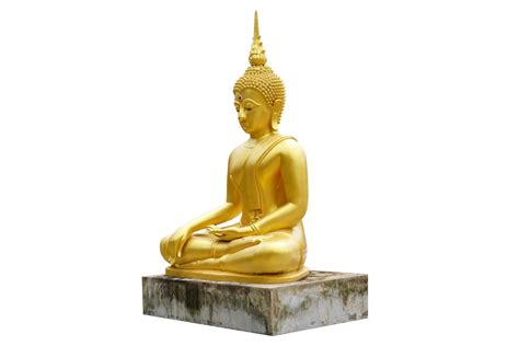 Golden Buddha Statue For Worship 20952084 Png