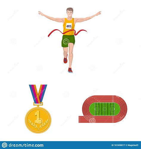 Vector Illustration Of Step And Sprint Symbol Collection Of Step And