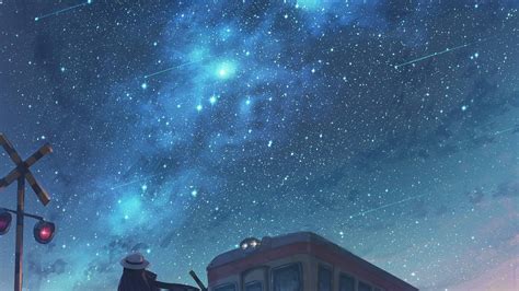 10 Kickass Anime  Starry Night Sky Wallpaper 1920 X 1080 Images Anime Wallpapers