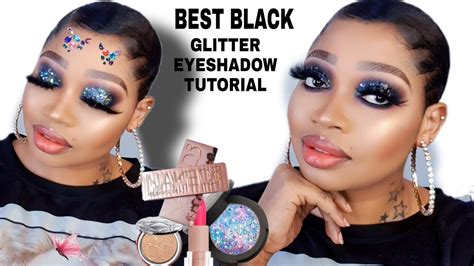BLACK GLITTER SMOKEY Eye Tutorial YouTube