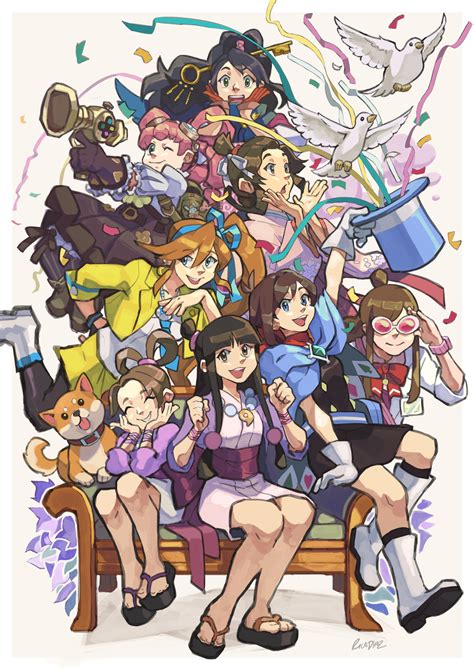 maya fey trucy wright athena cykes susato mikotoba pearl fey and 5 more ace attorney and 1