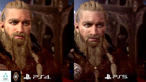 Assassins Creed Valhalla Ps4 Vs Ps5 Cutscene Side By Side Graphics