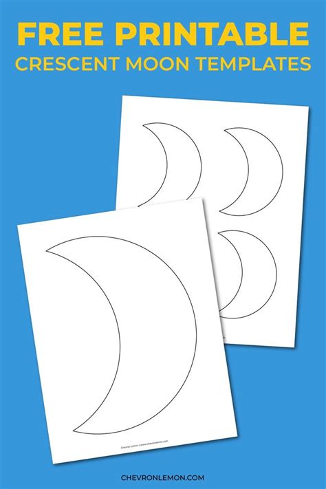 Free Printable Crescent Moon Templates Printable Templates Printable