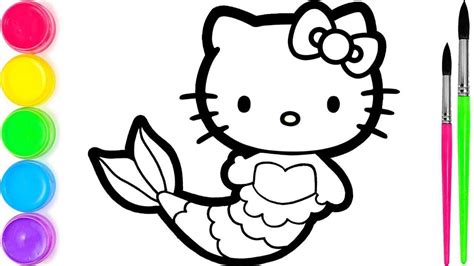 Gambar Mewarnai Hello Kitty Lucu