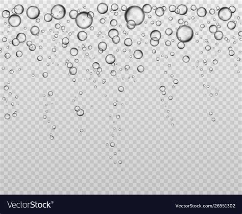 Bubbles At Water Surface Fizzy Underwater Texture Vector Image