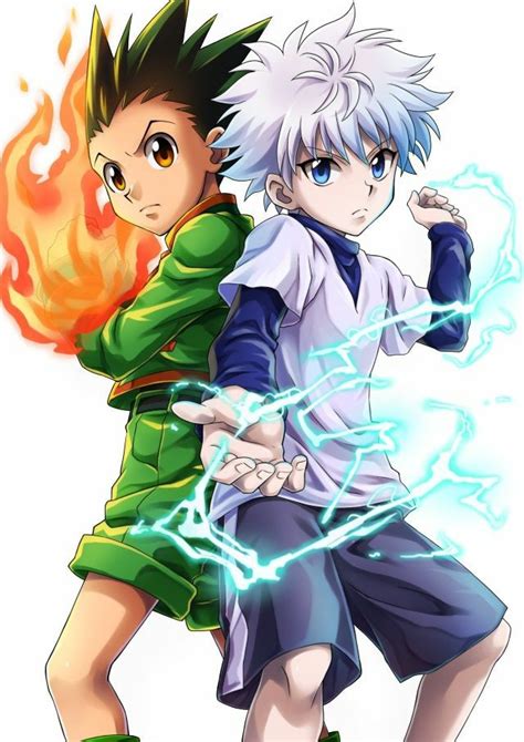 Here Is A Color Pencil Drawing Of Gon And Killua From Hunterxhunter I