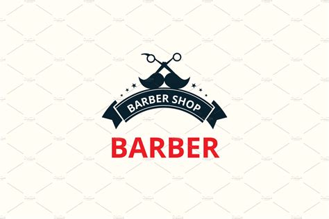 Barber Shop Logo Creative Illustrator Templates Creative Market