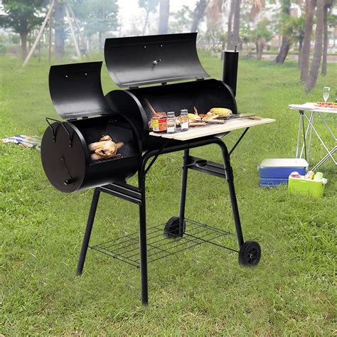 Outdoor Bbq Grill Barbecue Pit Patio Cooker Black