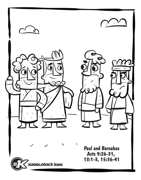 Fruit Of The Spirit Series Coloring Page Paul And Barnabas Barnabas Coloring Pages Bible