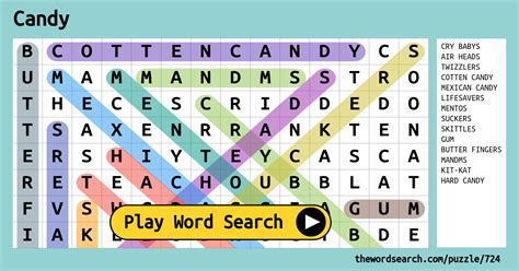 Candy Word Search