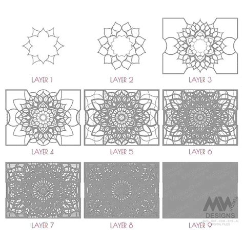 Multi Layer Mandala Svg Dxf Laser Cut Mandala Patern 3d Ma Inspire