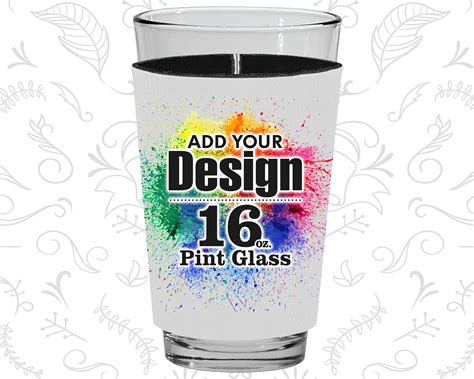 Full Color Pint Glass Sleeve Sublimation Glass Sleeve Photo Etsy
