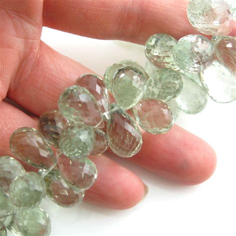 Semi Precious Gemstone Beads 100 Genuine Green Amethyst Gemstone