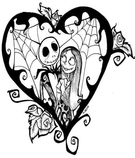 Jack And Sally Coloring Pages Free Thiva Hellas
