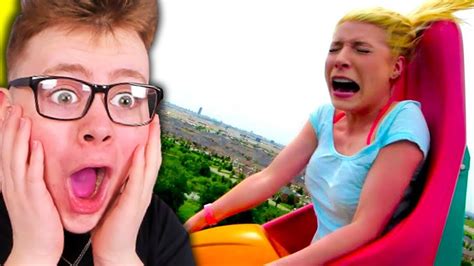 the funniest roller coaster reactions of all time youtube