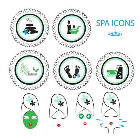Massage And Spa Set Of Icons For Your Design Stock Vector Illustration Of Hand Aroma 33301445