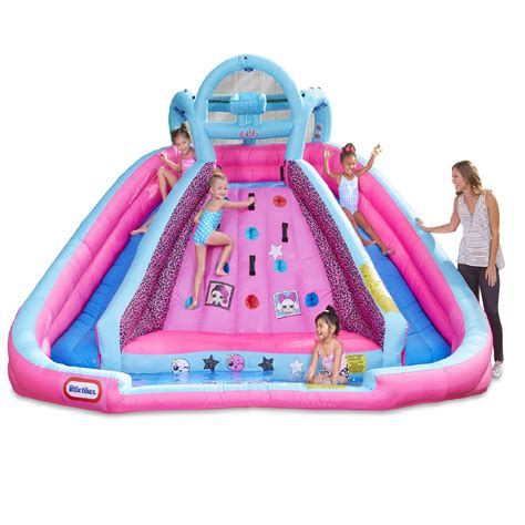 Inflatable River Race Water Park Slide With Blower Splash Pool Kids