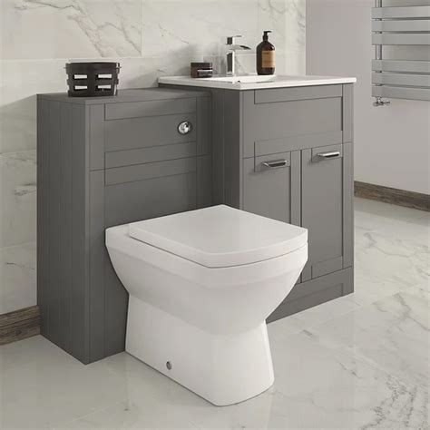 Bath vanity units can also be perfect for fountains. Nottingham 600 Grey Combination Unit with Back to Wall Toilet