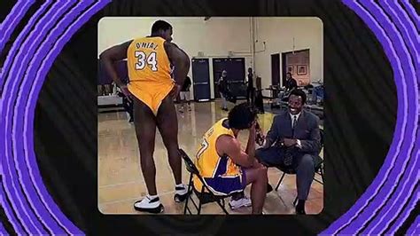Shaq Cringes As Tnt Shows Him Flashing His Butt Cheeks At Lakers Media Day Video Dailymotion