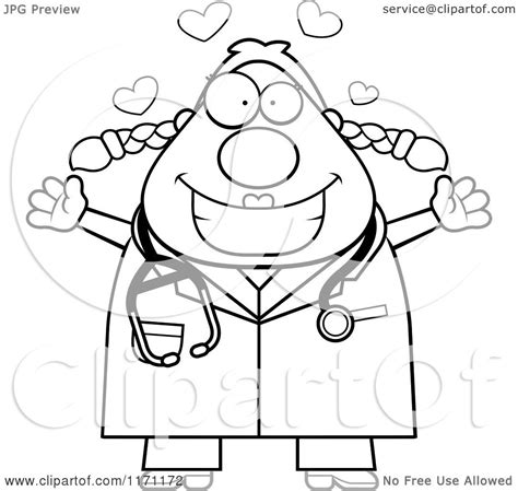 Download Cartoon Clipart Of A Loving Female Surgeon Doctor or ...