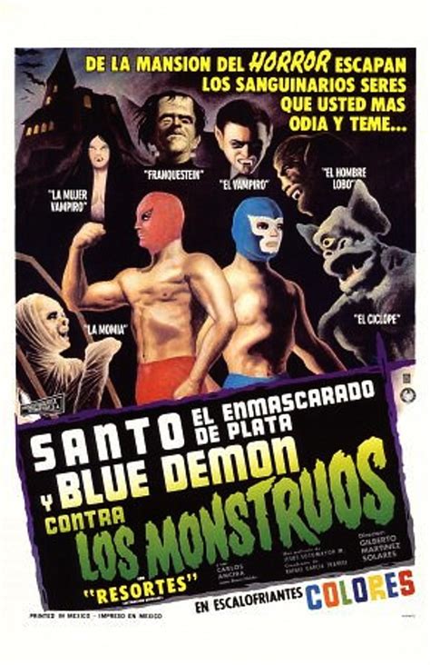 Cartel De La Película Santo Y Blue Demon Contra Los Monstruos Foto 2