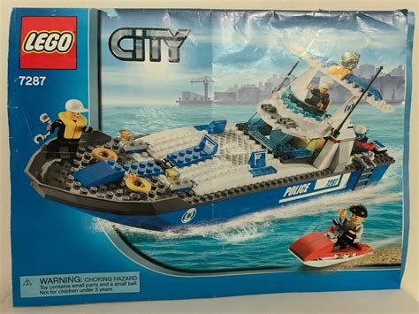 Lego City Police Boat 7287 Preowned 2011 Retired 172 Pieces Etsy