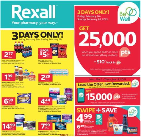 Rexall Drugstore Canada Flyers Offers Get 25000 Be Well Points When