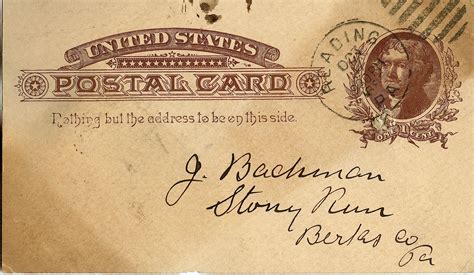 Lot Antique Very Rare American Postcard Year 1886