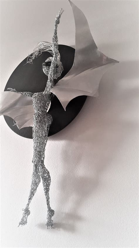 Black Moon Fairy Wire Sculpture Moonbeams Home Decor Modern Etsy