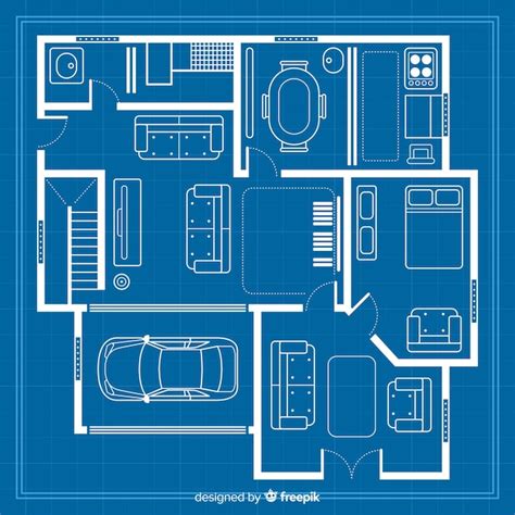 Sketch Draw With Blueprint For House Vector Free Download