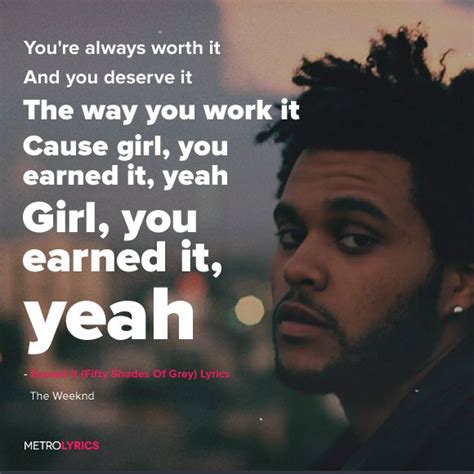 The Weeknd Earned It Lyrics TheWeeknd EarnedIt FiftyShadesofGrey
