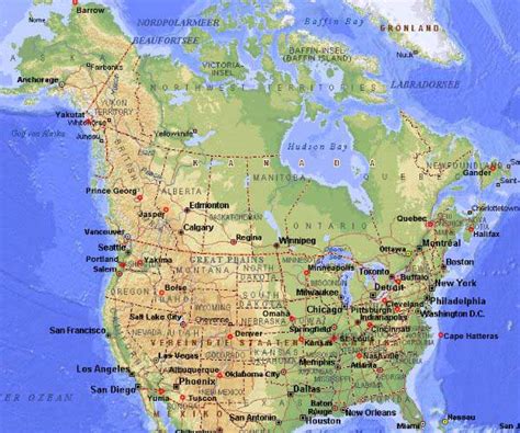 Ausmalbilder kostenlose zum ausdrucken und ausmalen für kinder, jugendliche, erwachsene und senioren. Karte Nordamerika Mit Städten | hanzeontwerpfabriek