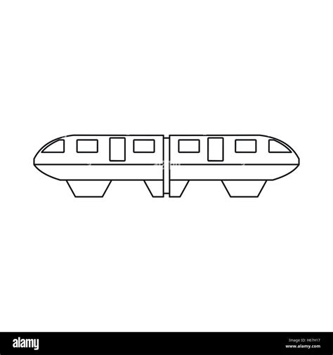 Monorail Train Icon Outline Style Stock Vector Image And Art Alamy