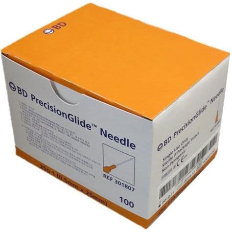 BD Hypodermic Needle 25G X 25mm 301807 Box 100