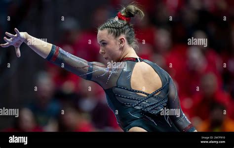 Utah Gymnast Maile O Keefe Performs Her Beam Routine During An Ncaa Gymnastics Meet On Friday