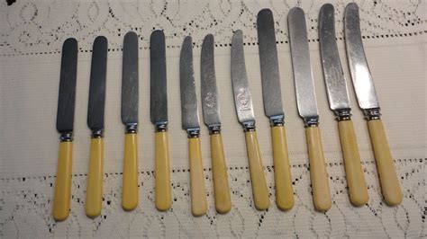 11 Pcs Ivorine Knives Lot Stainless Sheaf Island Cutlery Etsy