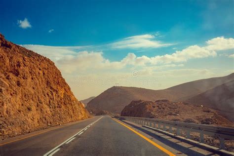 Driving A Car On The Mountain Road In Israel Stock Image Image Of
