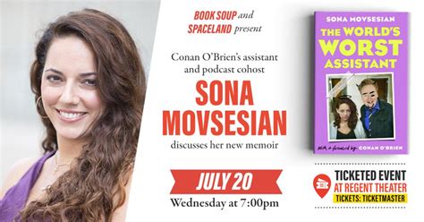 Book Soup And Spaceland Presents Sona Movsesian In Conversation With Matt Gourley Discussing The
