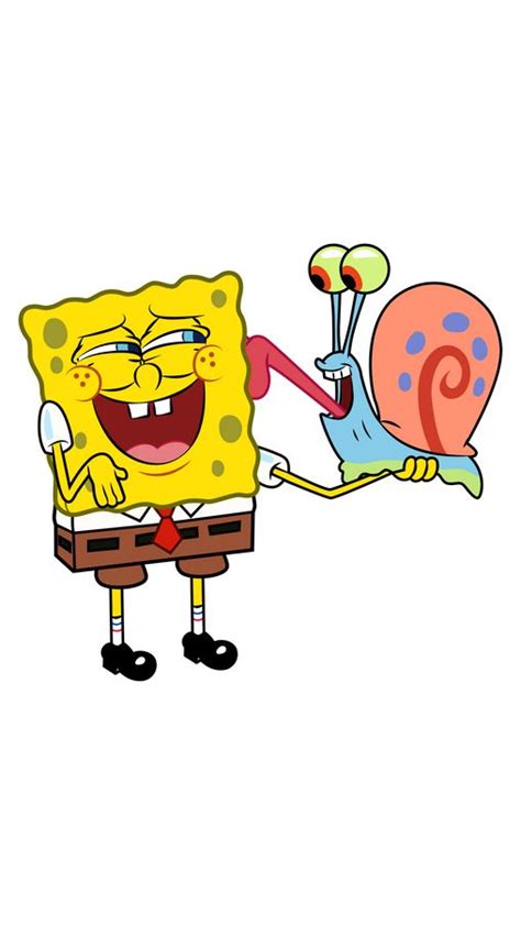 Spongebob Holds Gary Sticker Spongebob Drawings Spongebob Spongebob