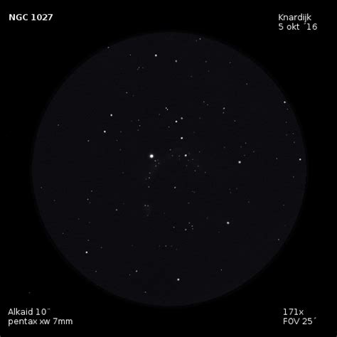 Ngc 1027 Cluster Sketching Cloudy Nights